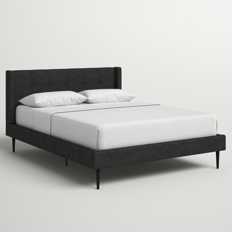 Gerling Tufted Upholstered Low Profile Platform Bed (Queen) only 269.99